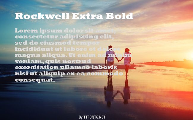 Rockwell Extra Bold example